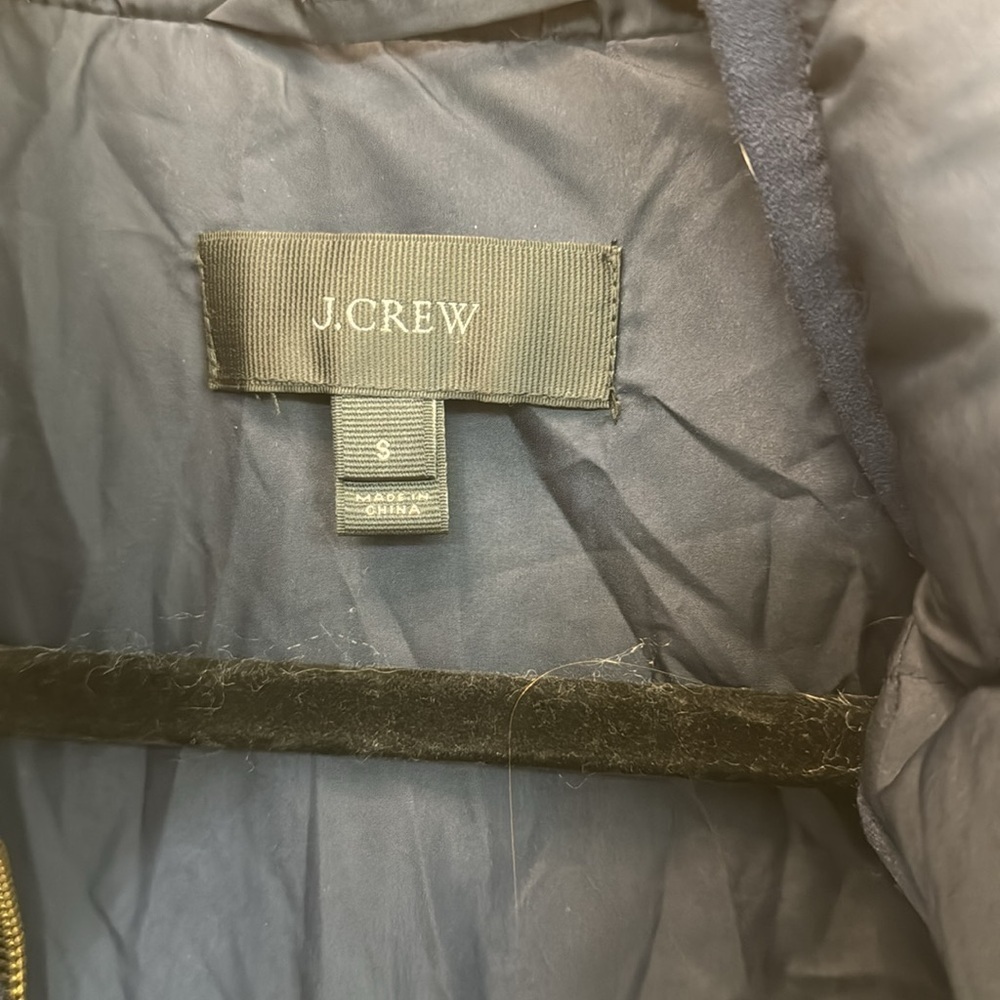 J. Crew Women’s Navy Quilted Zip Up Vest with Two ButtonFront Pockets Size Small - Picture 4 of 7